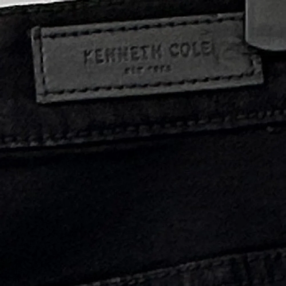 Kenneth Cole New York Mens Slim Fit Jeans 30x32 Black Solid 5-Pocket Denim Pants